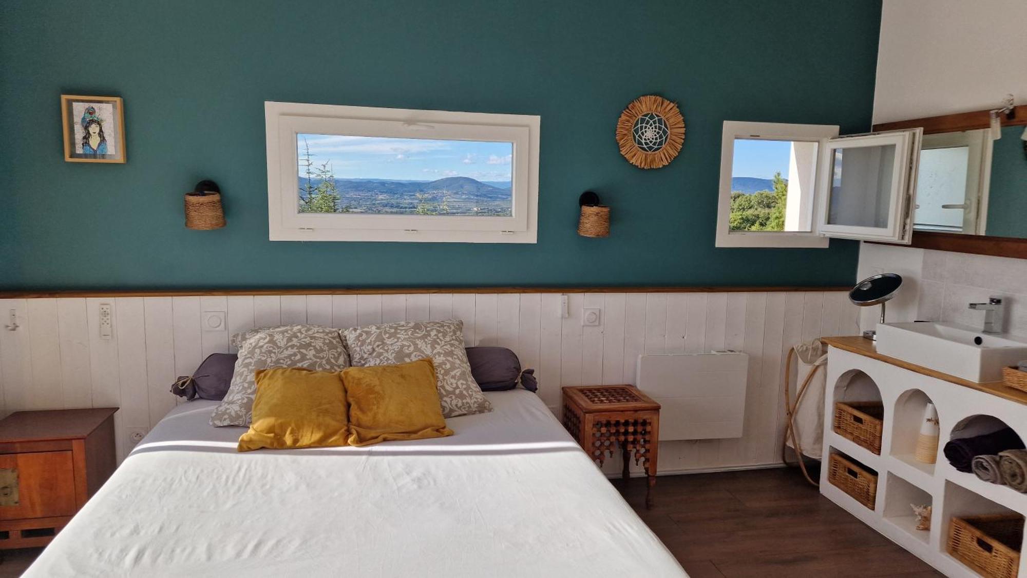 Reve D'Escapade Chambre Avec Vue Sublime Sur Les Cevennes Ardechoises Barjac (Gard) Exterior foto