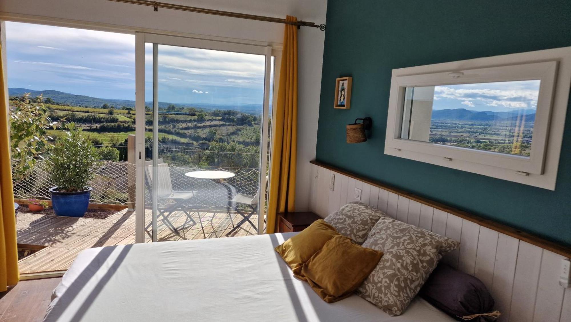 Reve D'Escapade Chambre Avec Vue Sublime Sur Les Cevennes Ardechoises Barjac (Gard) Exterior foto