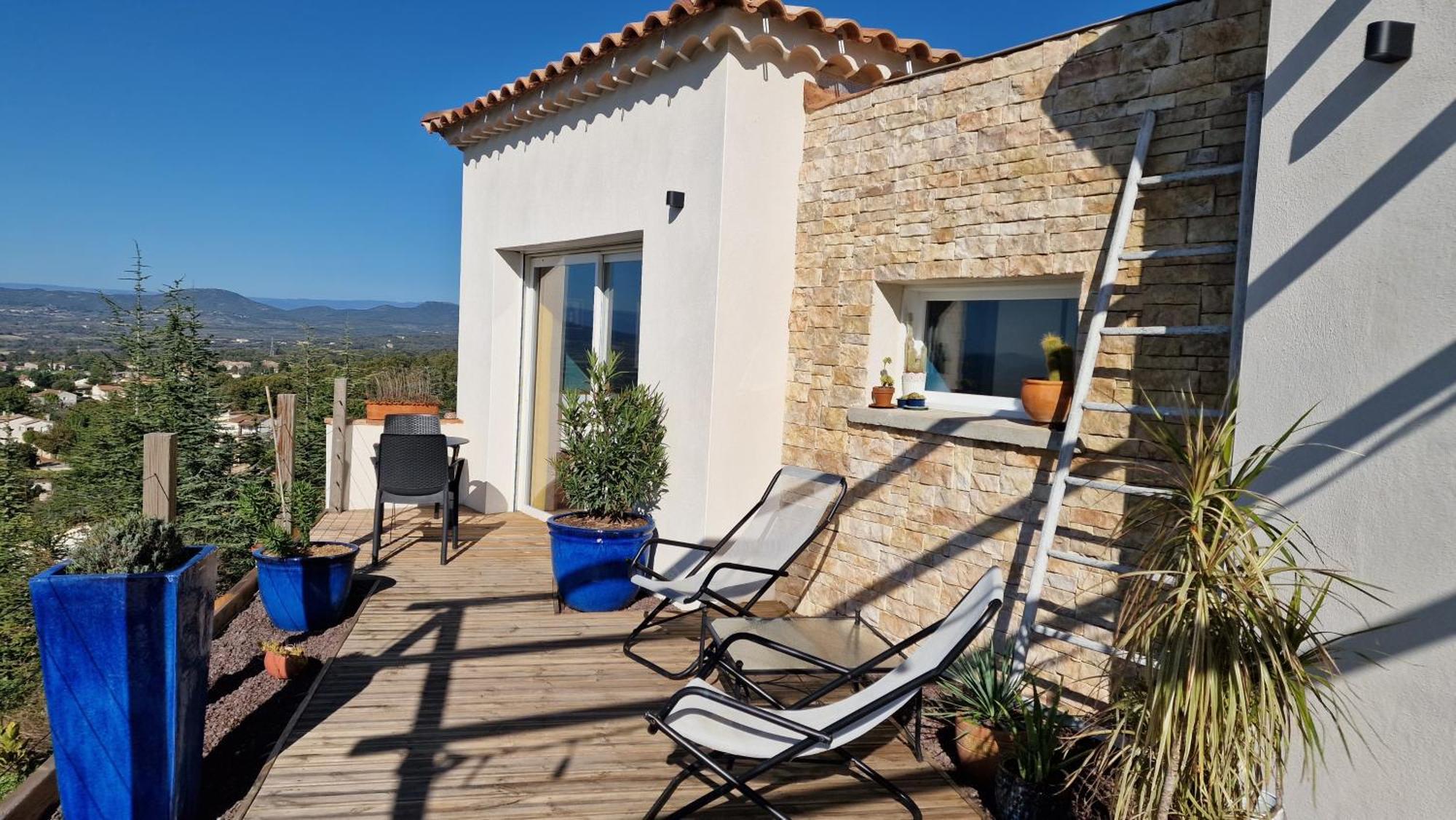 Reve D'Escapade Chambre Avec Vue Sublime Sur Les Cevennes Ardechoises Barjac (Gard) Exterior foto